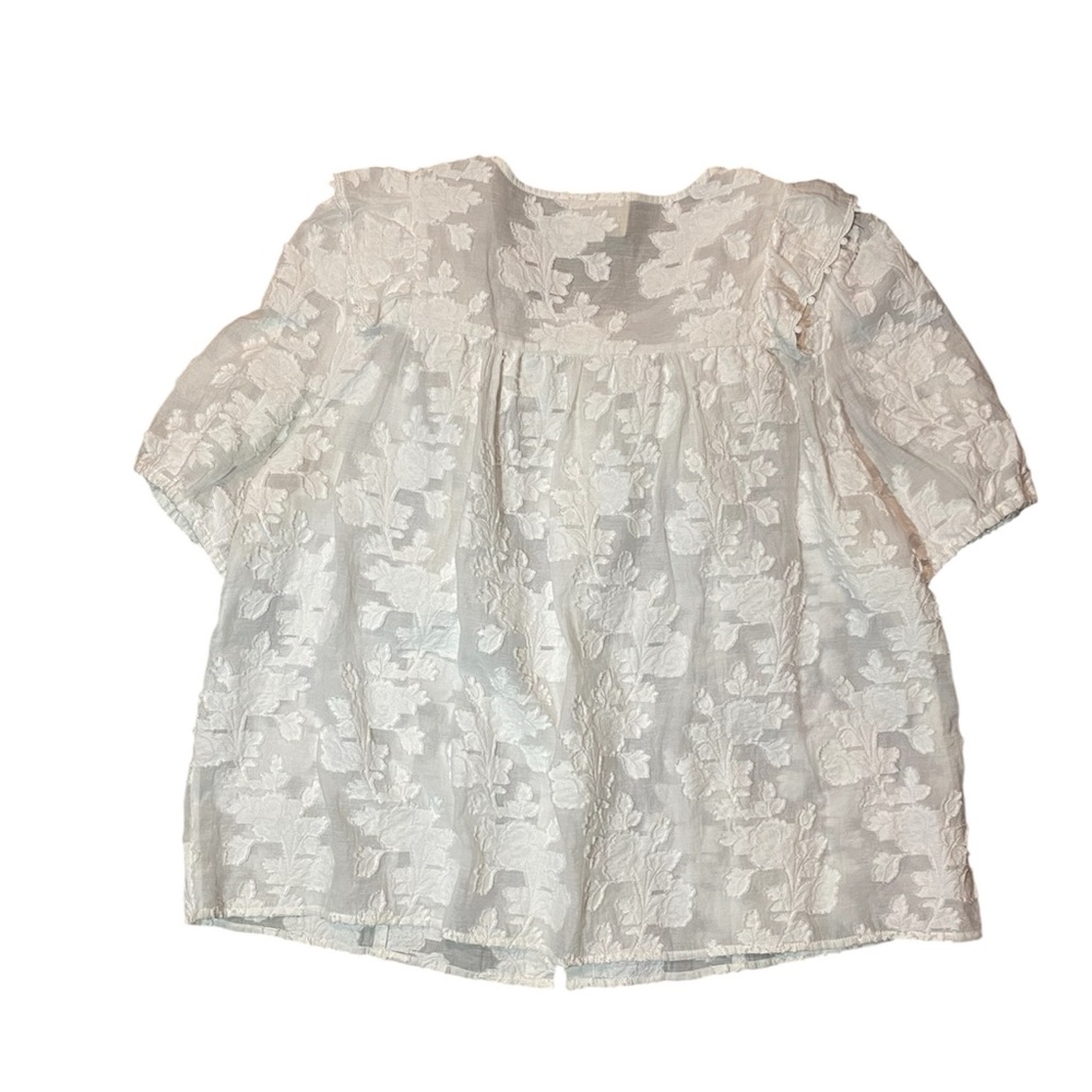 Sezane Jordanna White Floral Lace Blouse - Picture 4 of 7